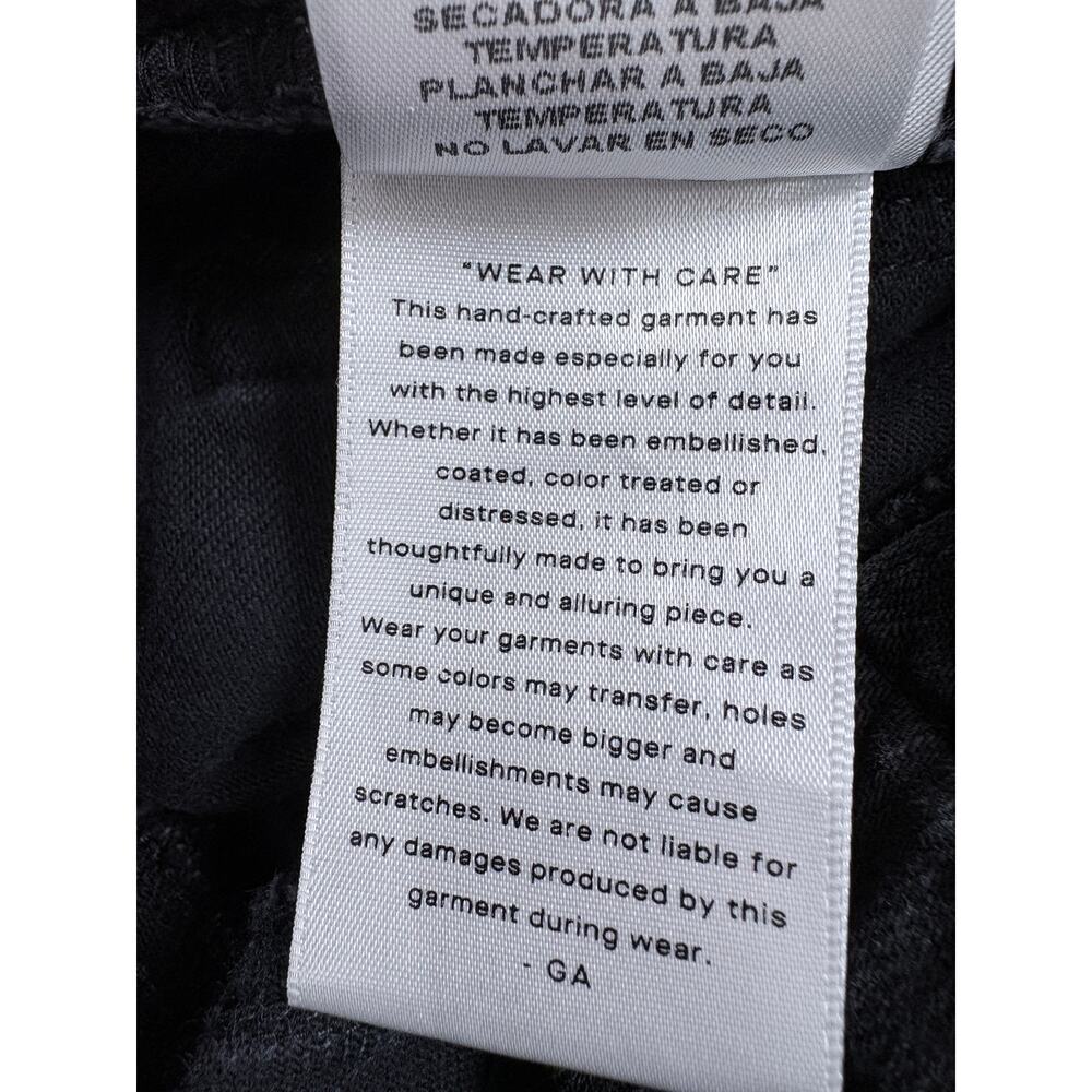 Good American Washed Black High Rise Button Fly Flare Jeans Raw Hem Size 6/28 - Picture 16 of 16